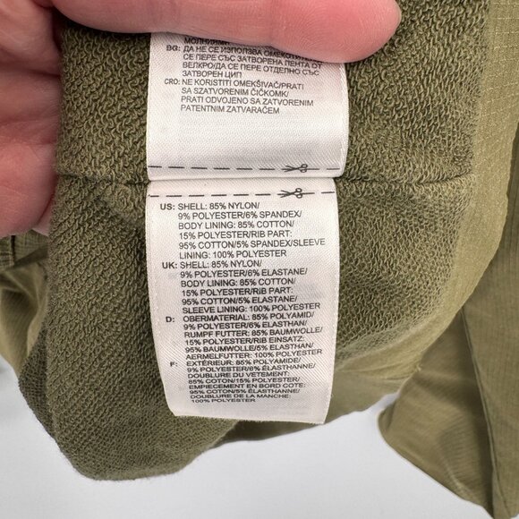 Adidas 1/4 Zip Pullover Jacket Mens Large Green‎ Nylon Pockets Hood - Picture 10 of 10